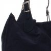 GEANȚĂ DIN PIELE shopper bag Genuine Leather bleumarin 605